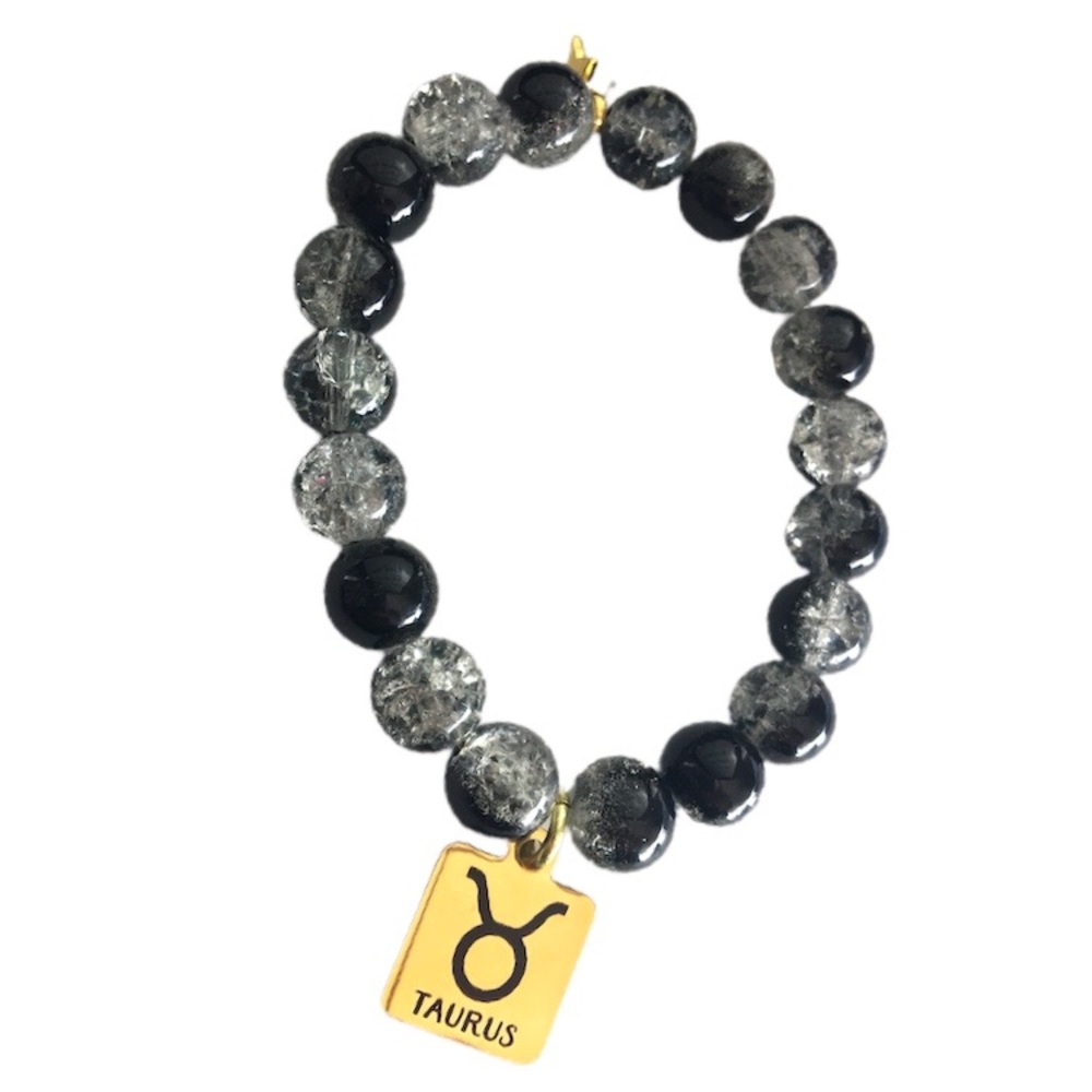 Bracelet | Zodiac Crackle Bead Stretch Bracelet